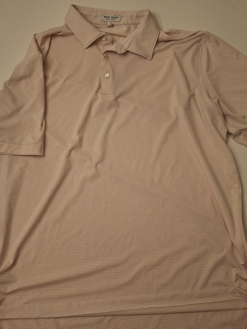 Peter Millar Men's Orange Stripe Performance Polo